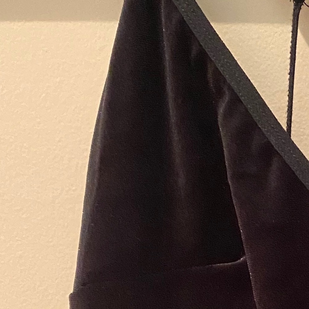 Black velvet Strappy Slip Dress by Topshop - Picture 6 of 8